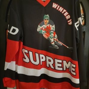 Supreme Hockey Jersey - Used - Red and Black Mesh